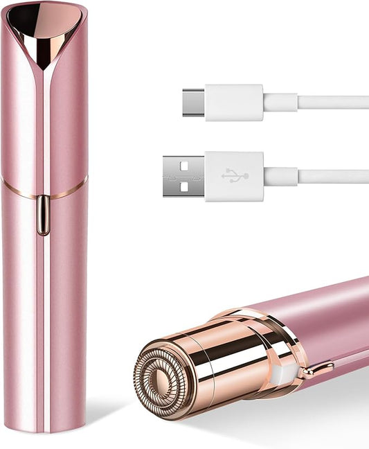 claities Epilators – Facial Hair Remover for Women- as Seen on TV Painless Face Shaver -Mini Hair Remover, Electric Razor Shaver Portable Bikini Epilator for Lips, Chin, Armpit, Peach Fuzz, Fingers, Neck, Cheek(Rose Gold)