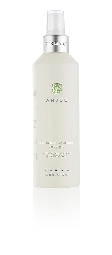 Zents Oils – Zents Luminous Cashmere Body Oil (Anjou Fragrance) | Moisturizing Body Oil with Vitamin E & Organic Coconut Oil | Softens & Smooths Skin | 8 fl oz
