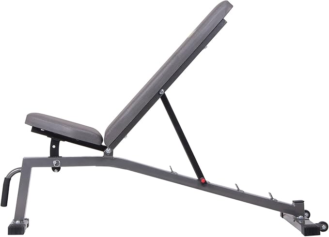 Top Pick – Body Champ Olympic Weight Bench with Squat Rack Included PRO3900, Grey