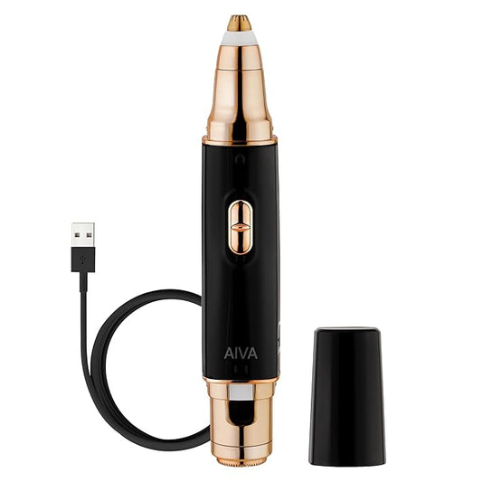 SPASCIENCES Eyebrow Trimmers – SPA SCIENCES - AIVA - The 2-in-1 Facial Hair Remover & Eyebrow Trimmer with Built-in LED Lights