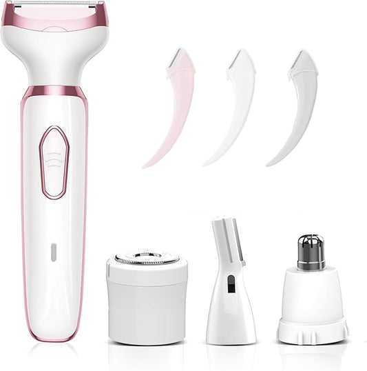 glowtalebaeuty Foil Shavers – Electric Razors for Women, 4 in 1 Electric Women Shaver, Face Shavers Eyebrow Legs Armpit Bikini Area Pubic Underarms, Painless Facial Hair Removal Ladies Body Razors Set