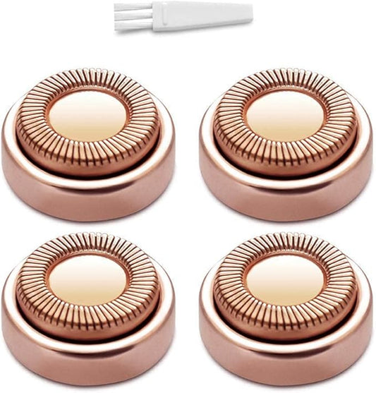 NYKKOLA Replacement Heads – Facial Hair Remover Replacement Heads, for Flawless Women Lip Soft Touch, Chin, and Cheeks Cleaning as Seen on TV 18K Gold-Plated Rose Gold 4 Count