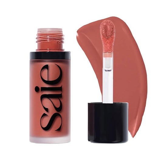 Saie Blush – Saie Dew Liquid Blush for Cheeks - Hydrating Cream Blush Stick with a Blendable + Buildable Formula - Skincare Infused Dewy Cheek Tint for a Natural Flush - Glowy Makeup Essential - Cutie (