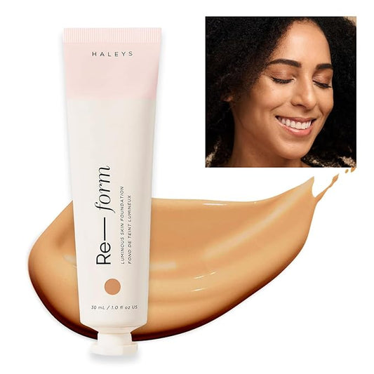 HALEYS Re-form Luminous Skin Foundation, VEGAN + CRUELTY-FREE, types (5.0)