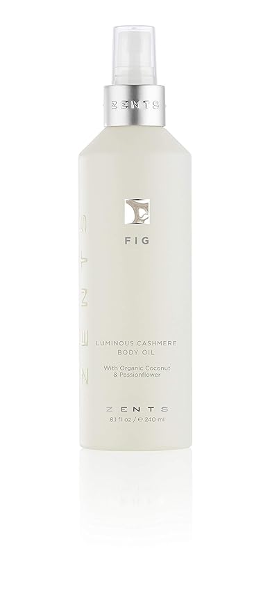 Zents Oils – Zents Luminous Cashmere Body Oil (Fig Fragrance) | Moisturizing Body Oil with Vitamin E & Organic Coconut Oil | Softens & Smooths Skin | 8 fl oz