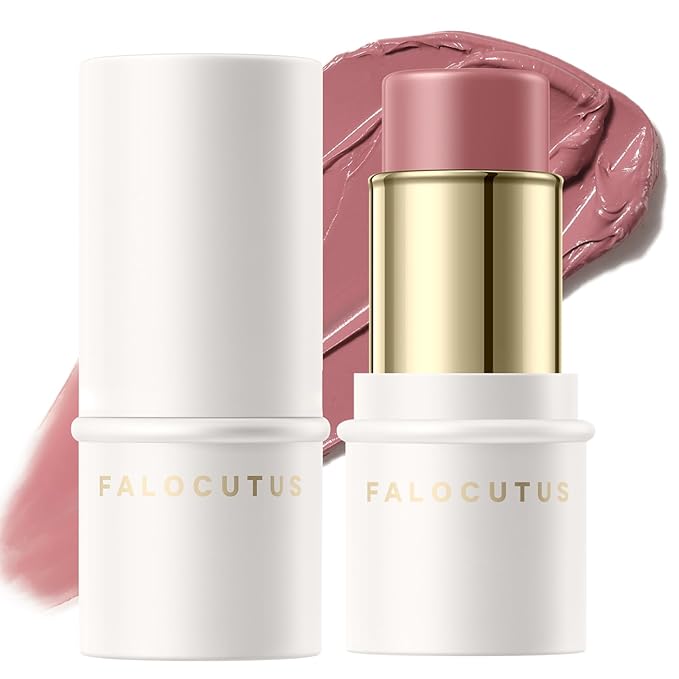 FALOCUTUS Blush – 2Pcs Cream Blush Makeup Stick,Monochromatic Multi-Stick Face Blush for Cheek,Lip and Eye,Matte and Dewy Finish for Long Wearing,Easy Application