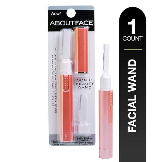About+Face+ Epilators – About Face Sonic Beauty Wand - Electric Facial Hair Remover and Bonus Eyebrow Shaper, Ideal for Shaving, Exfoliating and Brow Shaping, Epilator for Men & Women
