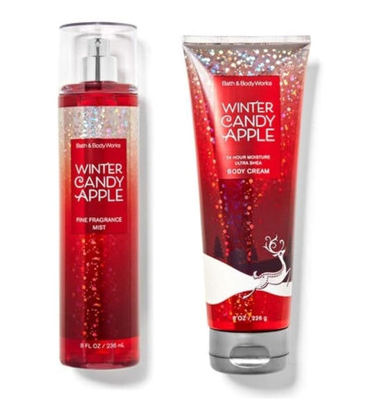 Bath+%26+Body+Works Sets & Kits – Bath & Body Works - Winter Candy Apple - Gift Set - Fine Fragrance Mist & Body Cream (Packaging Varies)