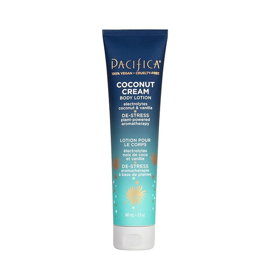 PacificaBeauty Lotions – Pacifica Coconut Cream Body Lotion – Moisturizing Coconut & Vanilla Body Cream w/Aloe, Vitamin E & Chamomile for Soft Skin, Soothing Hydration for Dry Skin Lightweight Non-Greasy Vegan & Cruelty-Free