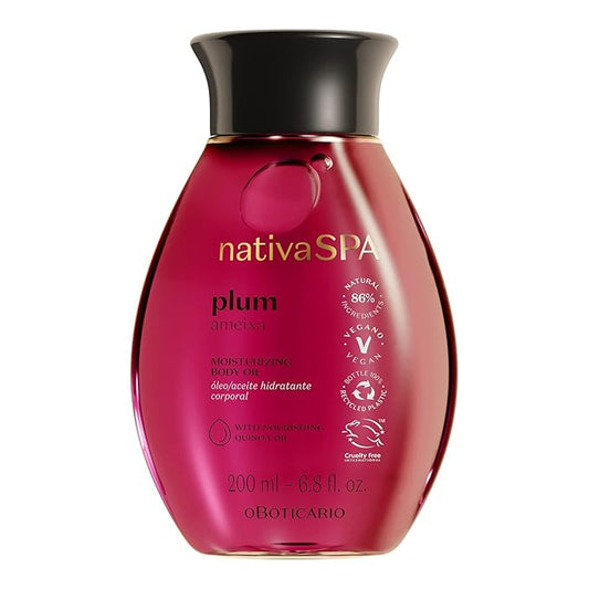 NativaSPA Oils – Nativa SPA by O Boticario Plum Body Oil, Enriched with Purified Quinoa Drops to Boost Hydration, 6