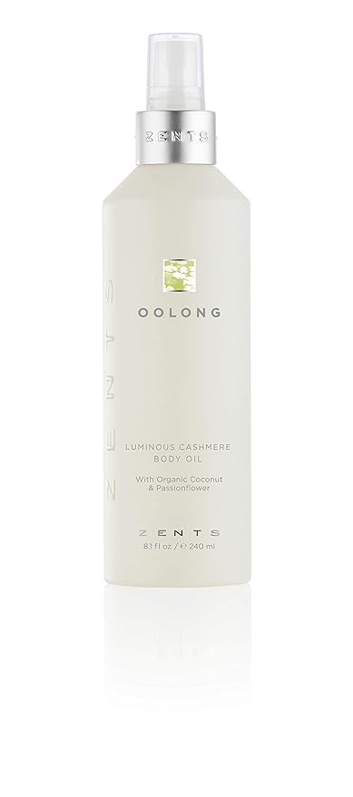 Zents Oils – Zents Luminous Cashmere Body Oil (Oolong Fragrance) | Moisturizing Body Oil with Vitamin E & Organic Coconut Oil | Softens & Smooths Skin | 8 fl oz
