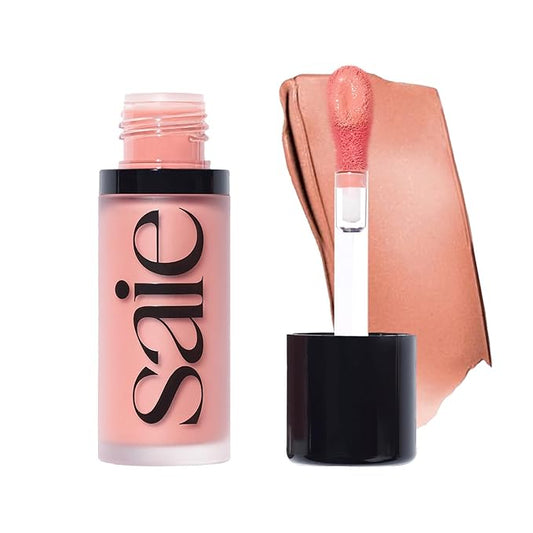 Saie Blush – Saie Dew Liquid Blush for Cheeks - Hydrating Cream Blush Stick with a Blendable + Buildable Formula - Skincare Infused Dewy Cheek Tint for a Natural Flush - Glowy Makeup Essential - Rosy (