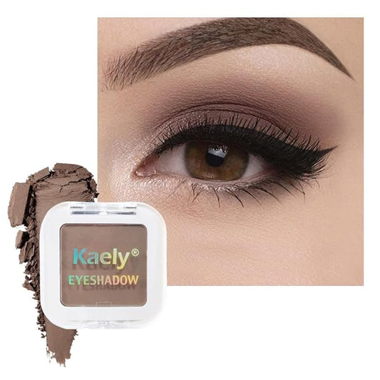 glowtalebaeuty Eyeshadow – Buildable Matte Eyeshadow Makeup Palette Single - Light Cocca Shades | Creamy Pressed Powder for Easy Blending | Mini Travel Palette for Women | Everyday Natural Eye Makeup