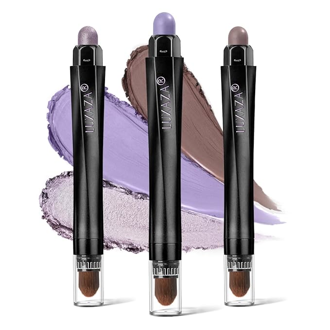 glowtalebaeuty Eyeshadow – 3PCS Eyeshadow Stick Sets,Pro Longwear Cream Eye Shadow Sticks Pencil Crayon,Eye Brightener Stick-Lilac Love