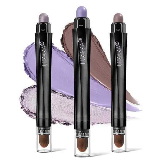 glowtalebaeuty Eyeshadow – 3PCS Eyeshadow Stick Sets,Pro Longwear Cream Eye Shadow Sticks Pencil Crayon,Eye Brightener Stick-Lilac Love