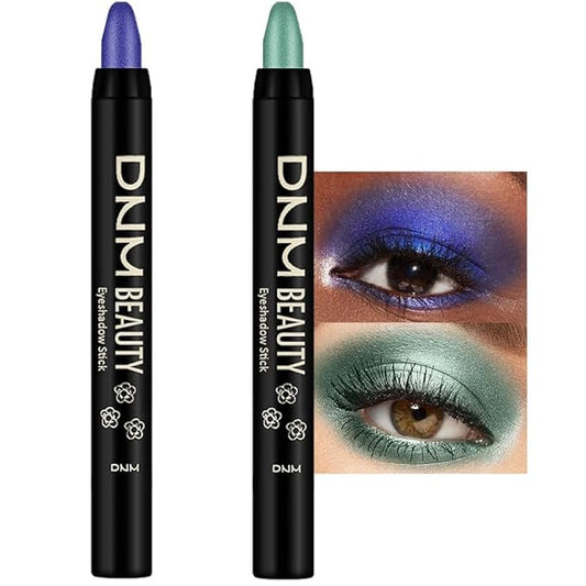 evpct Eyeshadow – evpct 2Pcs Cream Eyeshadow Sticks Set for Eyes Waterproof, Blue Shimmer & Green Shimmer Matte Eye shadow Stick Pencil Pen Bulk sombras en crema para ojos 32+34