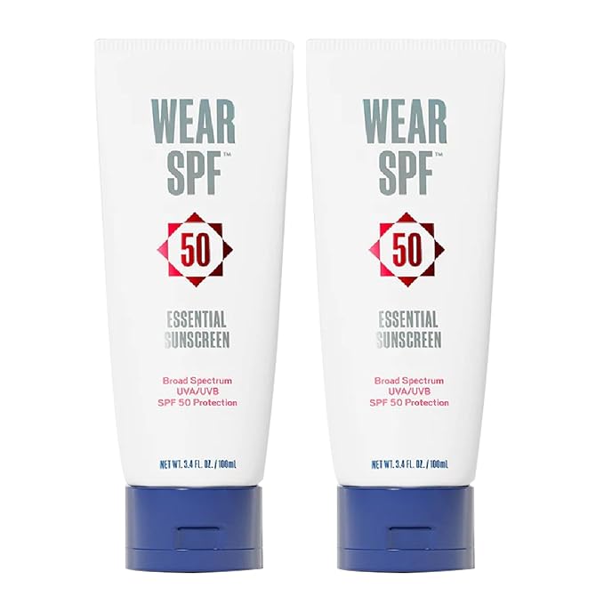 Essential Sunscreen SPF 50 Broad Spectrum Hybrid Lotion for Face and Body with Zinc Oxide to Reflect Harmful UVA/UVB Rays, 3-pack
