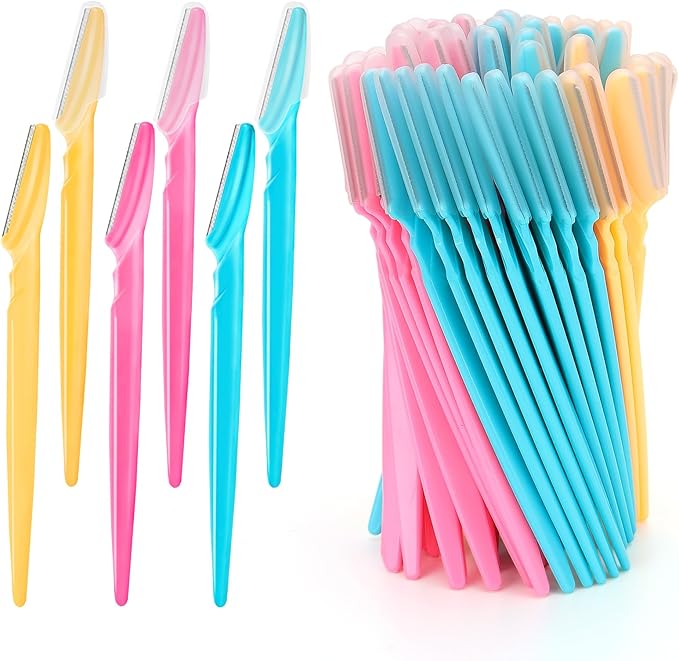 HFATMOS Disposable Razors – 72 Pcs Eyebrow Razor, Multipurpose Exfoliating Dermaplaning Tool Razors Facial Razor Eyebrow Shaper with Precision Cover for Women Men