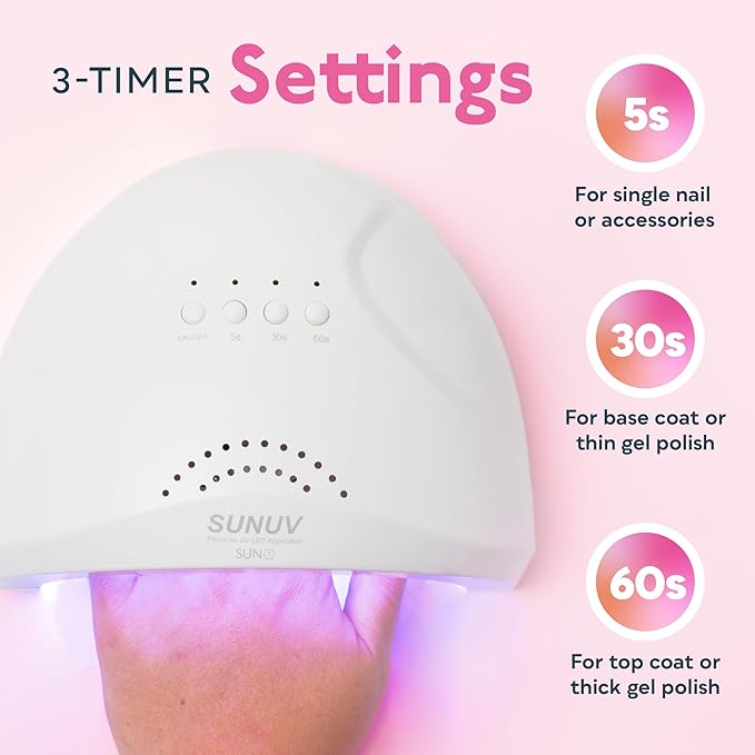 Uv led nail lamp, sunuv