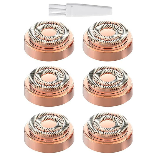 tuokiy Replacement Heads – Gen 2 Replacement Heads Compatible With Flawless Facial Hair Remover For Women, Double Ring Replacement Blades For Old Flawless, 6 Count