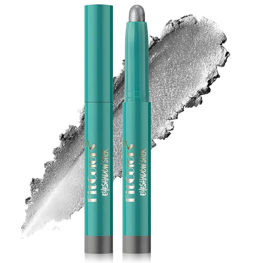 Wugbc Eyeshadow – Eyeshadow Stick, Eye Brightener Stick Shimmer Smooth Cream Eyeliner Pencil Long Lasting Waterproof Glitter Highlighter Eye Shadow Makeup, Black Grey