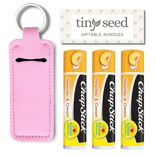 Peaches and Cream Chapstick 3-Pack. Includes Bundle