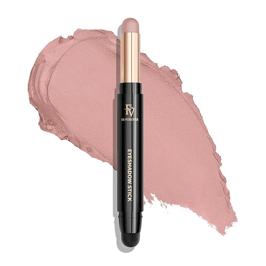 FVCOSMETIC Eyeshadow – FV Long Lasting Cream Eyeshadow Stick, Waterproof & High Pigmented Eye Shadow Sticks Duo with Blending Sponge, Crease-Proof & Natural Finish Eyeshadow Pencil, Sand Matte