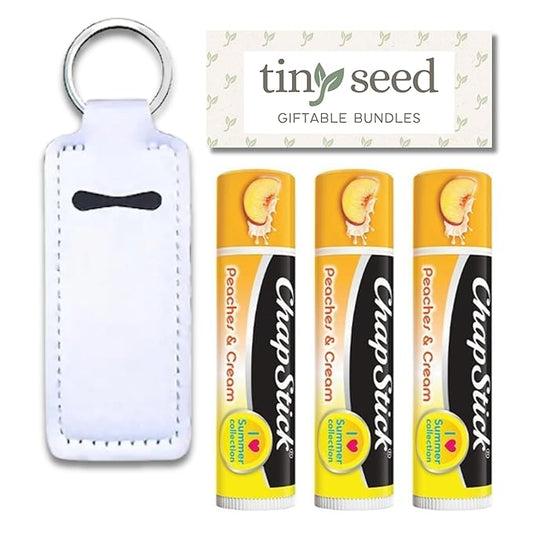 Peaches and Cream Chapstick 3-Pack. Includes Bundle