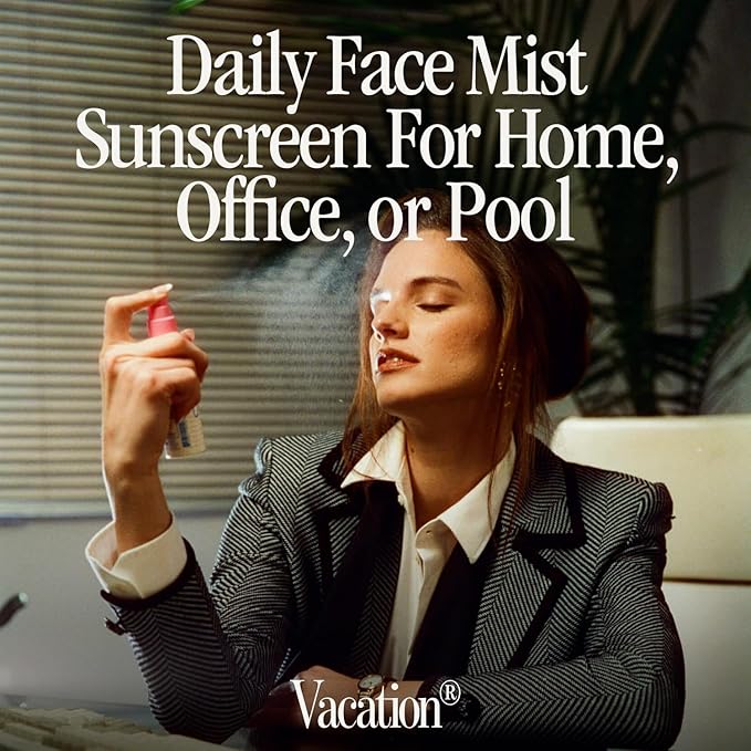 Vacation Super Spritz SPF 50 Sunscreen Face Mist + Air Freshener Bundle, Daily Face Sunscreen Spray, SPF Face Spray, Sunscreen Spray for Face, Face Mist Sunscreen, 2.2 fl. Oz.