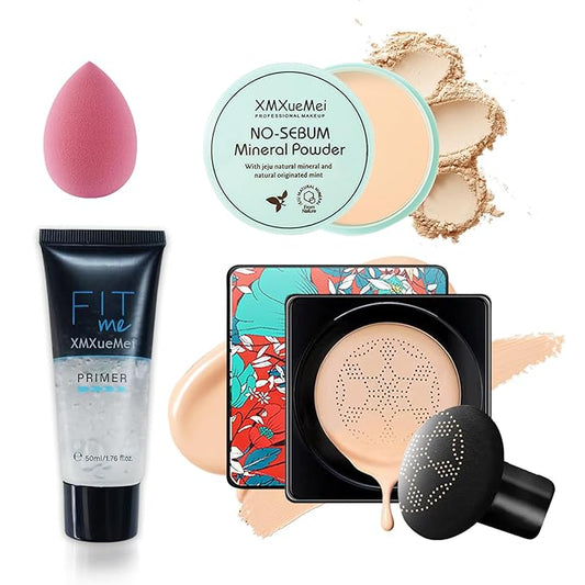 Air Cushion CC Cream Mushroom Head Foundation,Waterproof Long Makeup Sponge（4PCS）