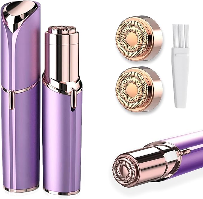 innobeaut Epilators – Battery Powered Facial Hair Remover for Women Lips, Chin, Neck, and Cheeks - Gentle and Pain with 2-pc Replacement Heads (Battery is not Included)