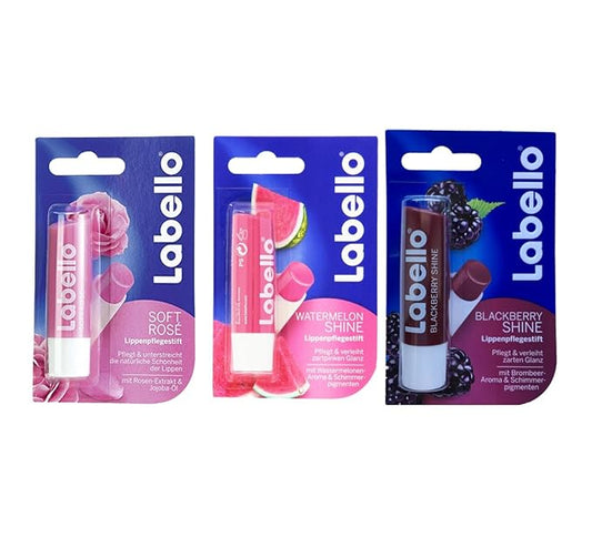 Labello Soft Rose, Labello Watermelon Shine, Bundle