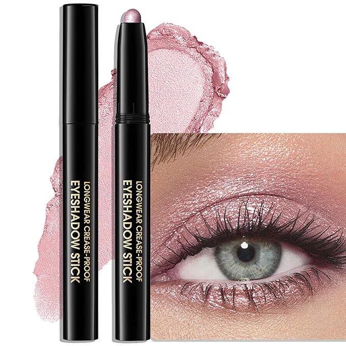 Wugbc Eyeshadow – Eyeshadow Stick Waterproof Cream Eye Brighten Shadow Pencil Long-Lasting Crease-Proof Shimmer Glitter Eyeshadow Crayon Smooth High Pigmented Highlighter Neutral Eye Shadow Liner Makeup, 8 FANCY