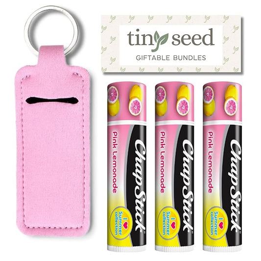 Pink Lemonade Chapstick 3-Pack. Includes Bonus Bundle