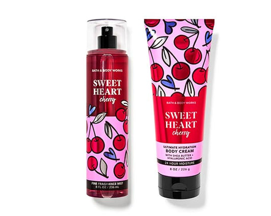 MYT Sets & Kits – BBW - Bath and Body - SweetHeart Cherry - 2 pc Bundle - Duo - Fine Fragrance Mist 8 oz