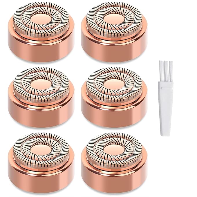 YOUNGPRO Replacement Heads – Facial Hair Remover Replacement Heads for Flawless Replacement Heads Gen 2 Suitable for Finishing Touch Flawless Facial Hair Removal Tool for Women,Double Halo Painless and Smooth As Seen On Tv,6 Pcs