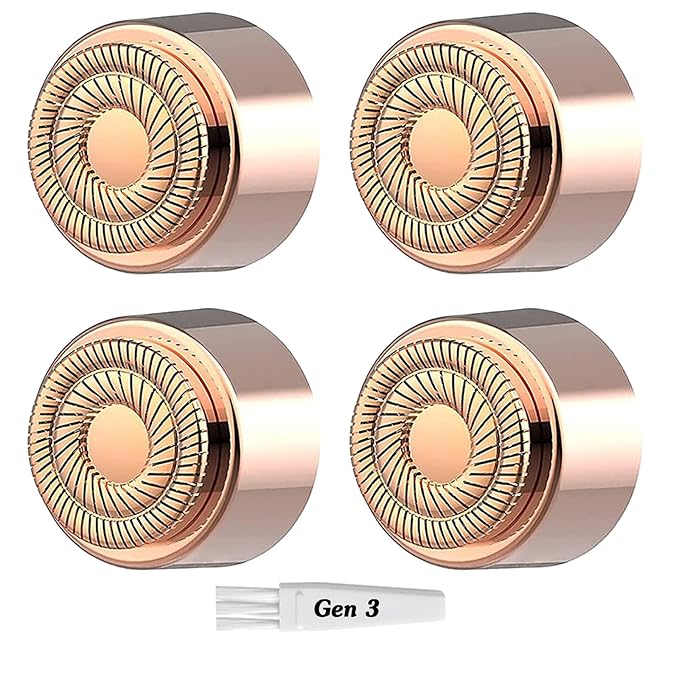 innobeaut Replacement Heads – Generation 3 Replacement Heads for Flawless Facial Hair Remover, Double Blades Ring Heads for Women Face, 4 Pack