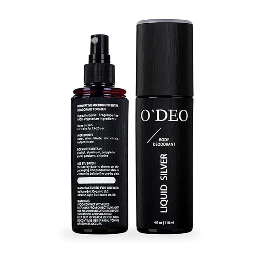 O%27DEO Deodorant – Aluminum Free Deodorant for Men – All Natural Deodorant Spray – Organic Deodorant for Men 4 fl oz of Natural Deodorant Unscented for Sensitive Skin