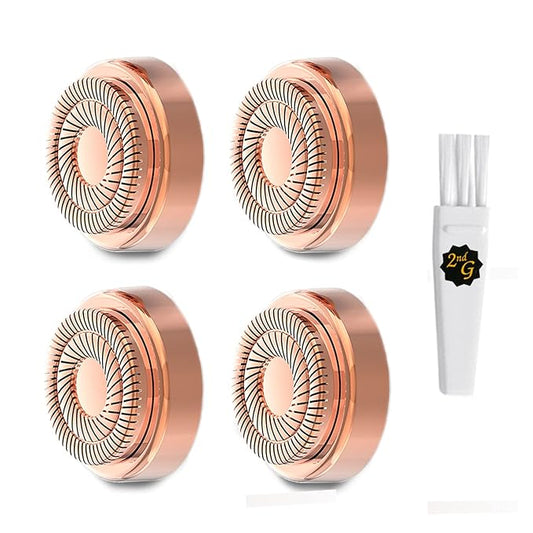 tuokiy Replacement Heads – Women's Facial Hair Remover Replacement Heads for Finishing Touch Flawless Generation 2 Double Halo Hair Removal Tool for Face,18K Gold-Plated 4 Count (FIT with GEN 2 Hair Remover Device ONLY)