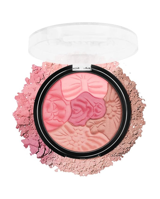 LYSdefeu Blush – Flower Blush for Cheeks, Matte Shimmer Face Blush Powder, Eyeshadow Contour Multiuse Facial Make up Palette,Long Lasting Waterproof Embossed Blusher,Mother's Day Makeup Gift for Women-03#Rose Red