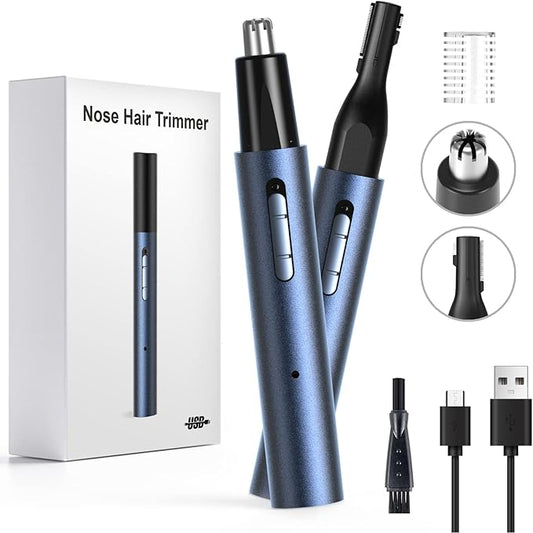 AHHFEIBUYNOW Nose & Ear Hair Trimmers – AHHFEI Nose & Ear Hair Trimmer, 5 in 1 Rechargeable USB Trimmer for Men & Women, Painless & Easy Cleansing, Blue