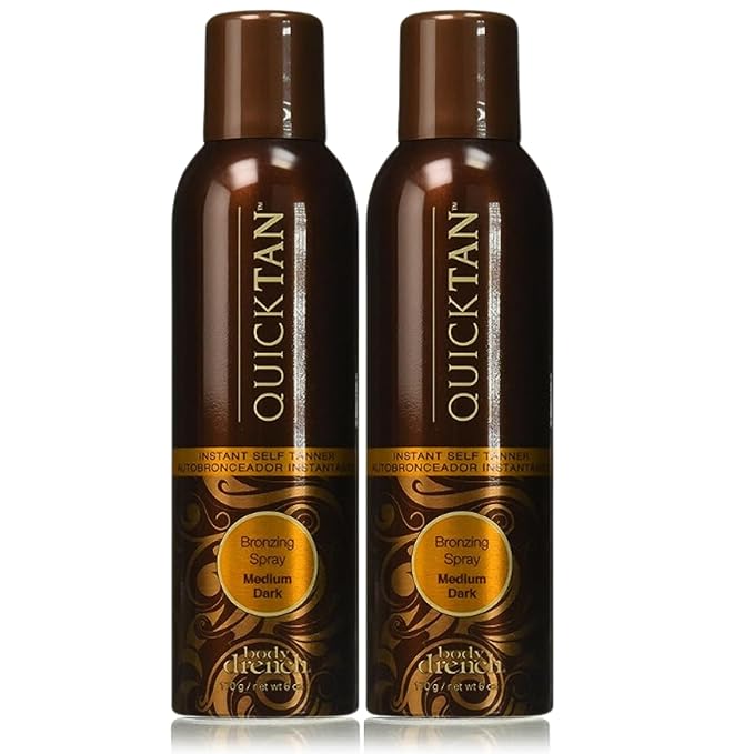 BodyDrench Body Self-Tanners – Body Drench Quick Tan Bronzing Spray Medium-Dark 6 Ounce (177ml) (2 Pack)
