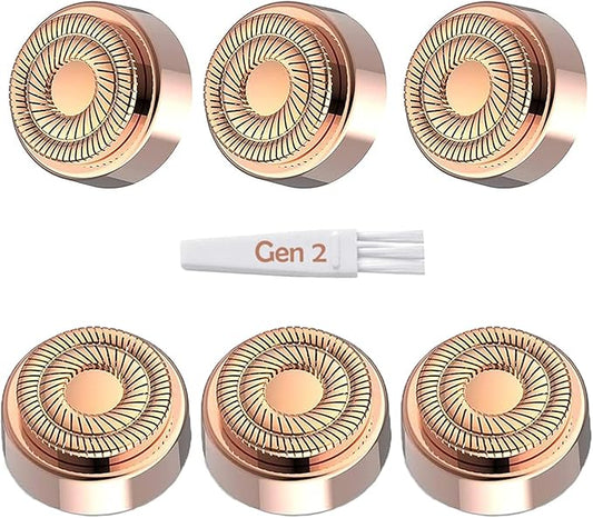 ceooe Replacement Heads – Replacement Heads for Flawless Generation 2, Facial Hair Removal Replacement Heads for Women, Compatible with Finishing Flawless Facial Hair Remover, Double Halo Replacement Heads Gen 2(6 Count)