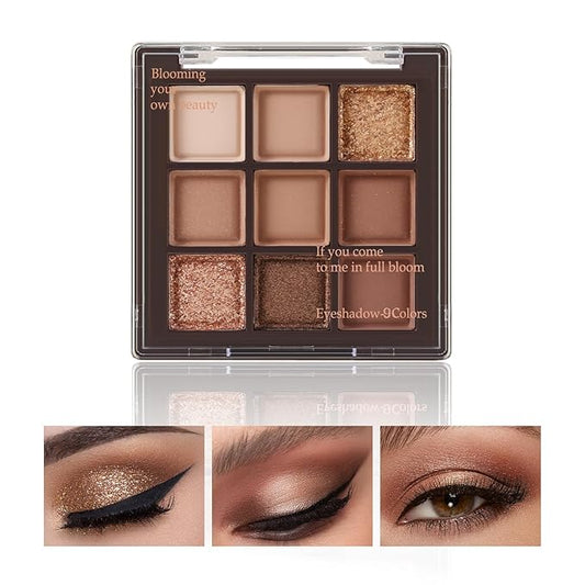 Boobeen Eyeshadow – Boobeen Nude Eyeshadow Palette - Matte and Shimmer Makeup, Highly Pigmented Creamy Eye Shadow Powder, Create a Neutral Eye Look, Long Wearing