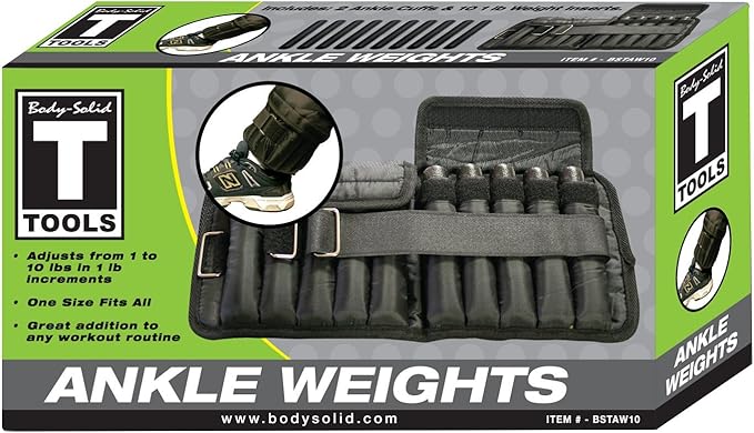 Top Pick – Body-Solid Tools Ankle Weights Pair - Adjustable 20-LB