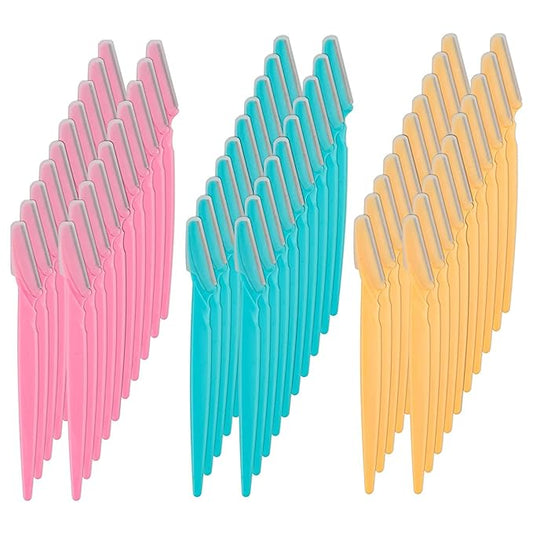 Mooerca Disposable Razors – Eyebrow Razor 62 Pcs Multipurpose Exfoliating Dermaplaning Tool Trimming and Shaving Grooming for Face and Eyebrow Shaper for Women and Man
