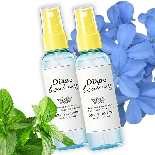MoistDiane Dry Shampoos – Natural Wet Dry Shampoo for Women Dry Hair & Sensitive Scalp, Organic Hair & Body Mist with Rosemary & Rose Water, Hair Refresher Spray from Japan, BLUE JASMINE & MINT, 4