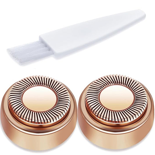 Dealswin Replacement Heads – Facial Hair Remover Replacement Heads: Compatible with Finishing Touch Flawless Facial Hair Removal Tool for Women As Seen On TV 18K Gold-Plated Rose Gold (Generation 1 2pack)
