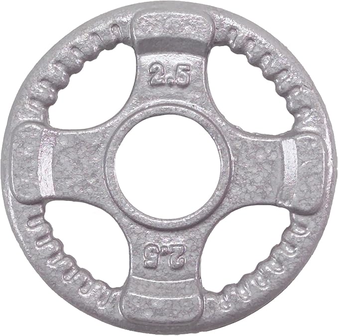Top Pick – Body-Solid Cast Iron Olympic Quad Grip Design Weight 2 Inch