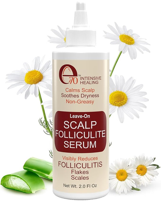 e70IntensiveHealing Scalp Treatments – Folliculitis Leave-On Dry Scalp Serum - Non-Greasy Serum for Hair Build-up with Salicylic Acid, Tea Tree Oil & Peppermint Oil - Flaky & Itchy Scalp Care by e70, 2 fl